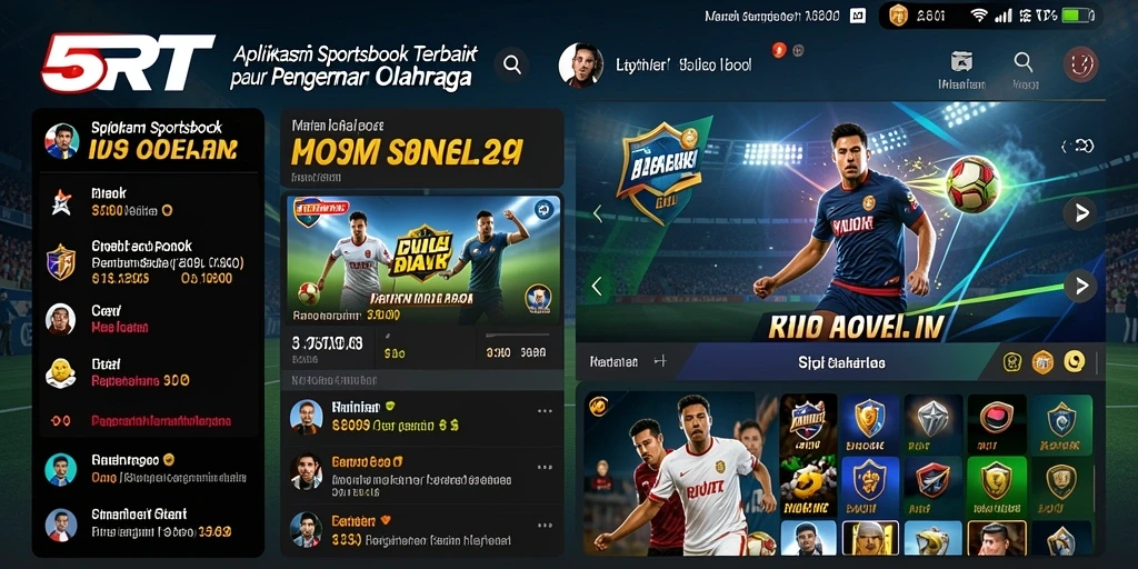 Screenshot menunjukkan pengguna tengah melakukan taruhan pada olahraga di 5RT.