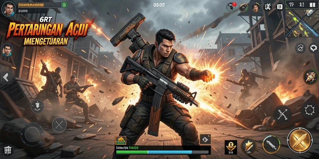 Tampilan gameplay 6RT yang intens dan mendebarkan.