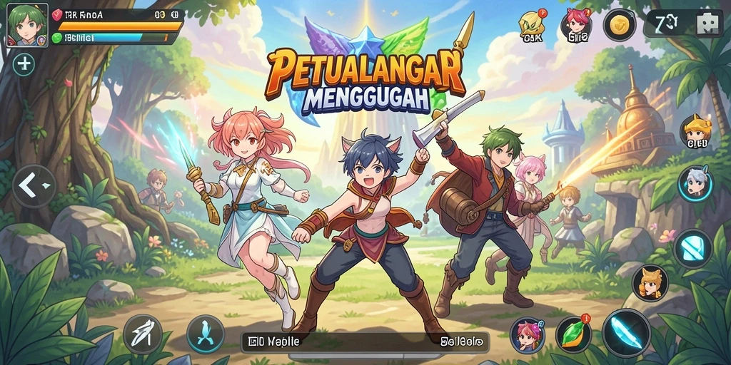 Tampilan gameplay Anime yang menarik dan penuh aksi.