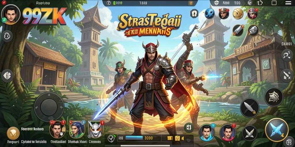 Tampilan gameplay strategi yang intens dan mendebarkan di 99ZK.