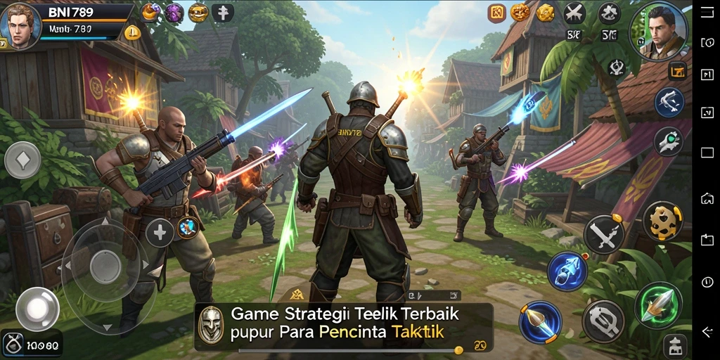 Screenshot utama BNI789 menunjukkan aksi mendebarkan dalam gameplay strategi.