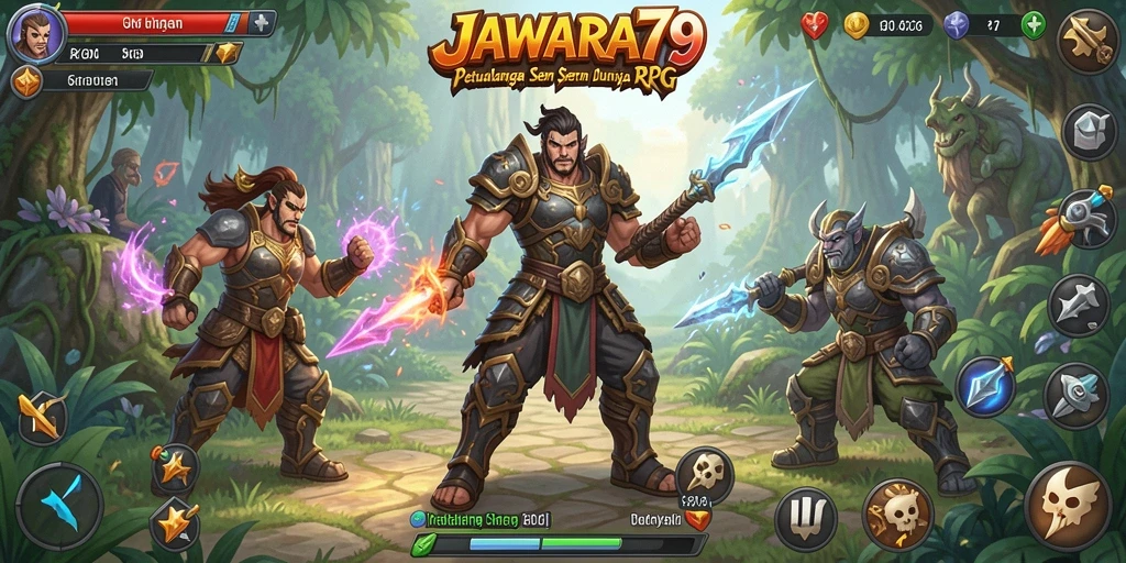 Gameplay menarik di dunia RPG yang luas.
