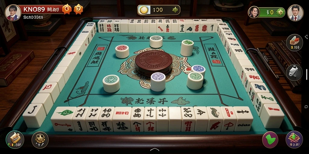 Tampilan gameplay seru dari KNO89 dengan papan Mahjong.