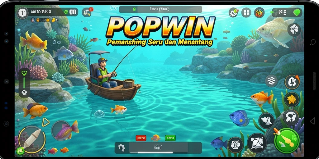 Tangkapan ikan besar dalam gameplay POPWIN yang seru.