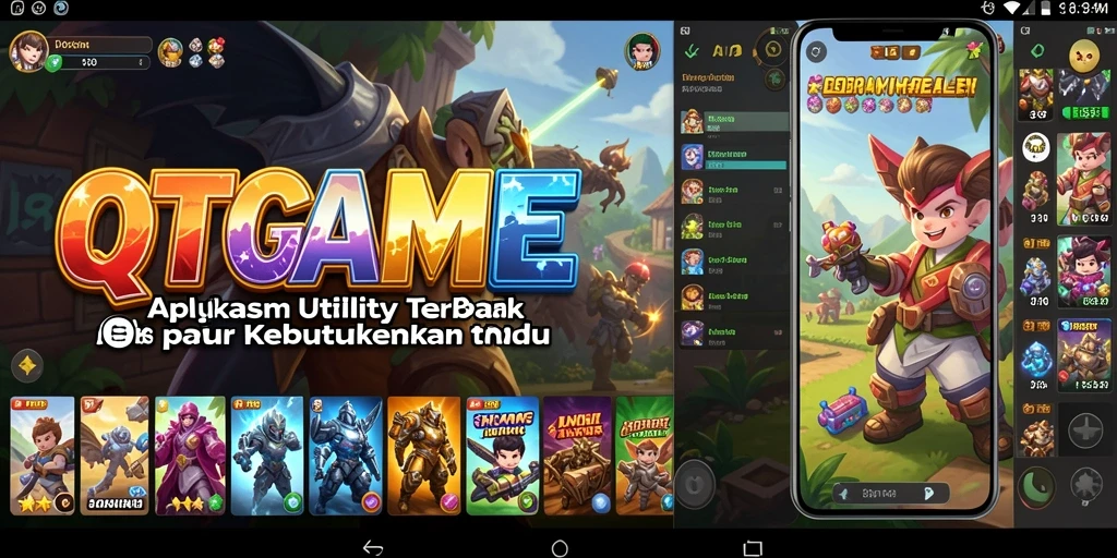 Tampilan utama QTGAME yang menampilkan fitur-fitur Utility.