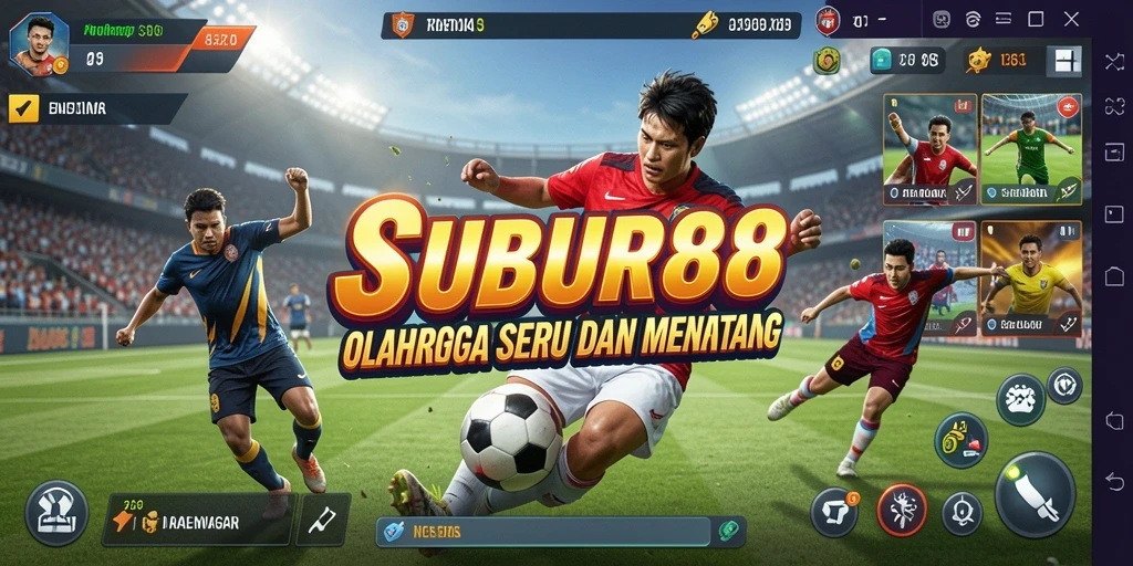 Screenshot SUBUR88 menampilkan aksi seru dalam pertandingan olahraga.